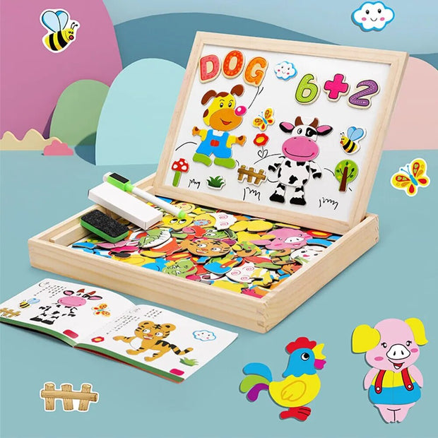 Wooden toys™ | Magnetische Tekentafel voor uren plezier