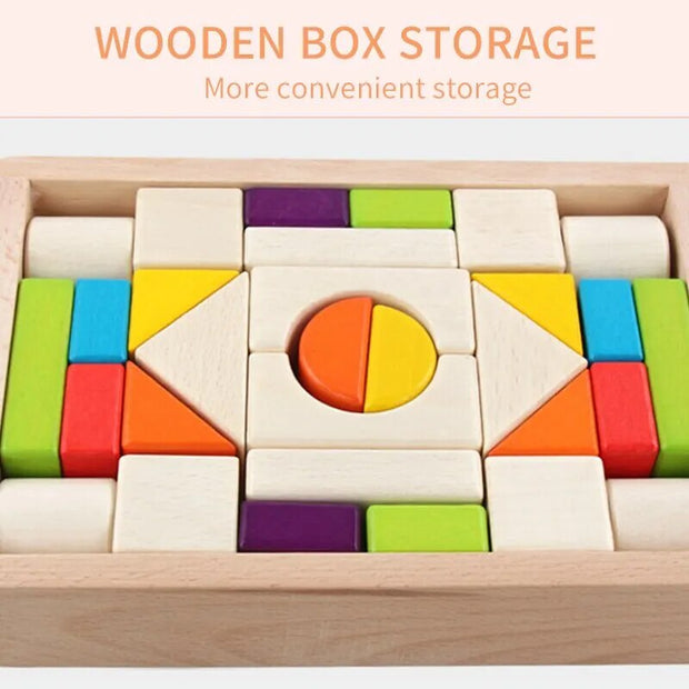 Houten Bouwpuzzel™ | Houten Bouw puzzelset