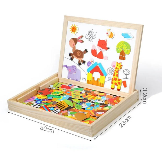 Wooden toys™ | Magnetische Tekentafel voor uren plezier